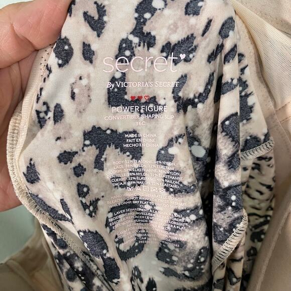 Secret by Victoria's Secret Leopard Power Figure Convertible Shaping Slip Sz 36C - Picture 6 of 6